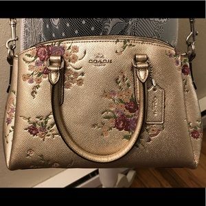 Coach Mini Sage Floral Carryall Handbag